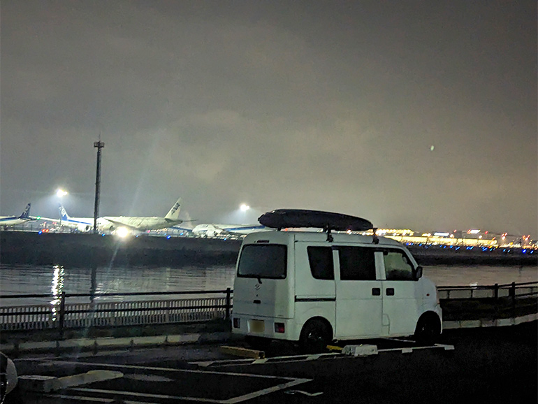 京浜島つばさ公園駐車場の景色