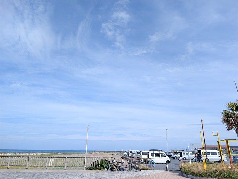 大原海水浴場駐車場の様子