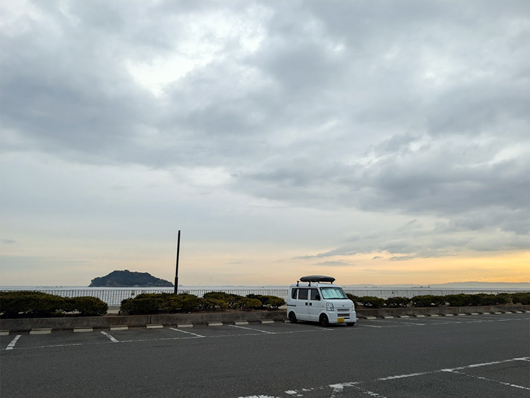 うみかぜ公園駐車場の様子