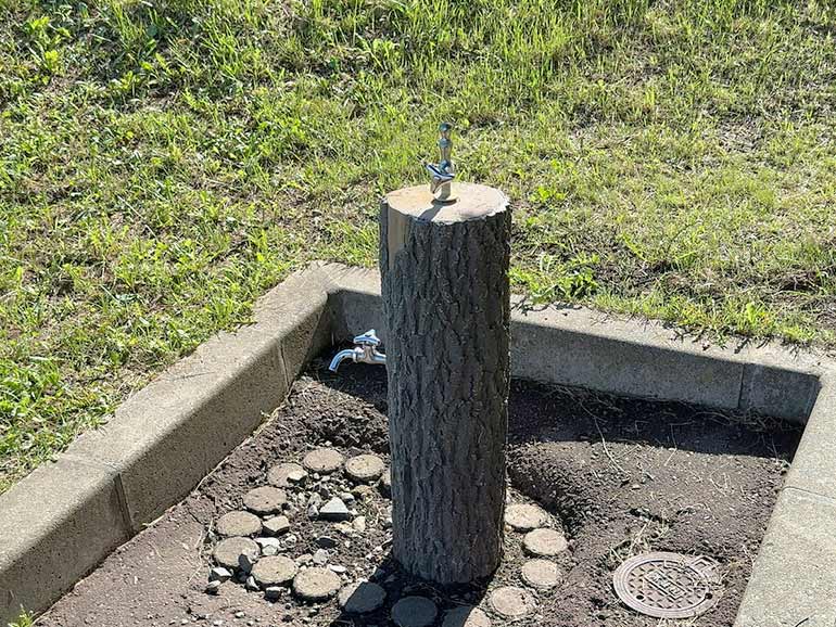 第二駐車場の水道