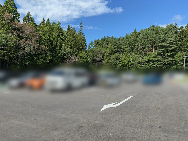 道の駅のだの駐車場