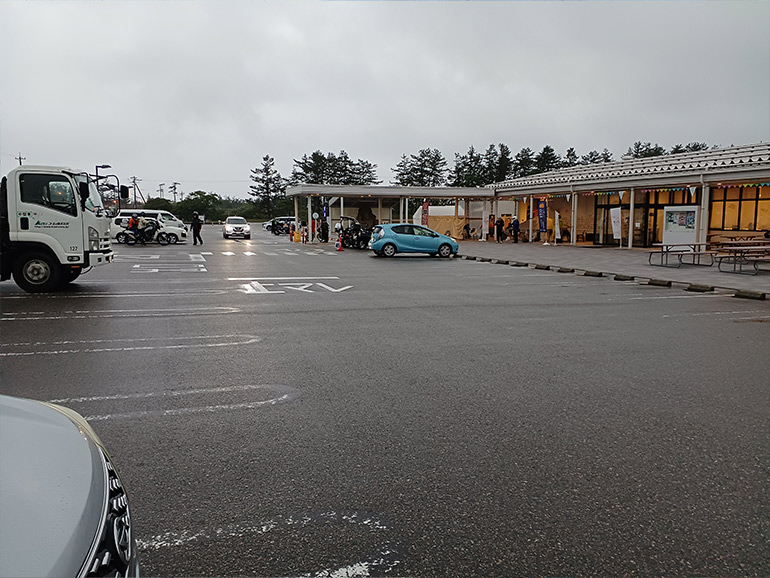 道の駅 のと千里浜の駐車場