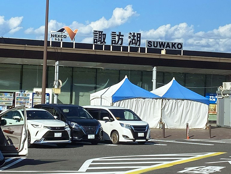 諏訪湖SAの外観