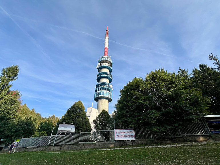 ハンガリーのテレビ塔の展望台