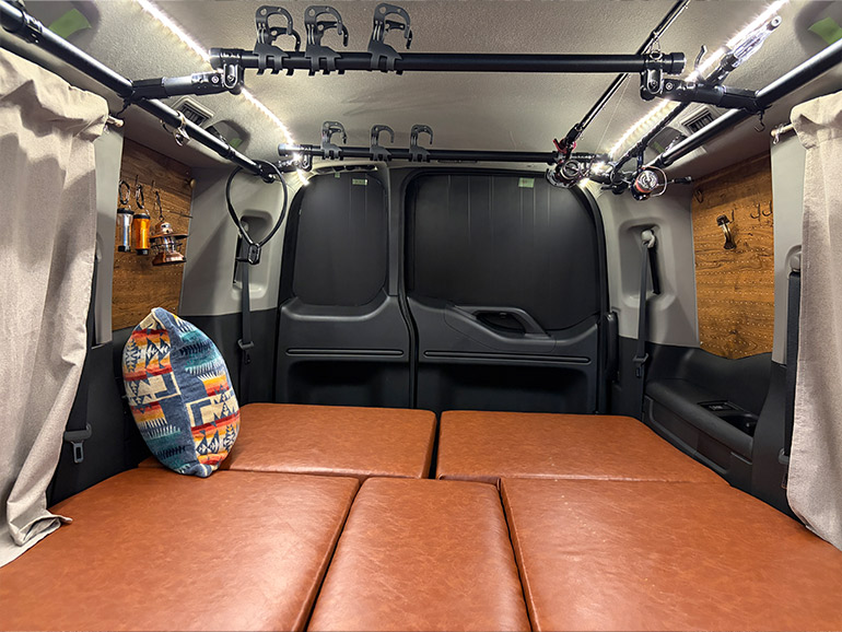 DIYで取り付けたロッドホルダー