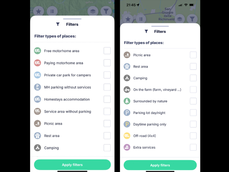 Park4nightアプリ画面