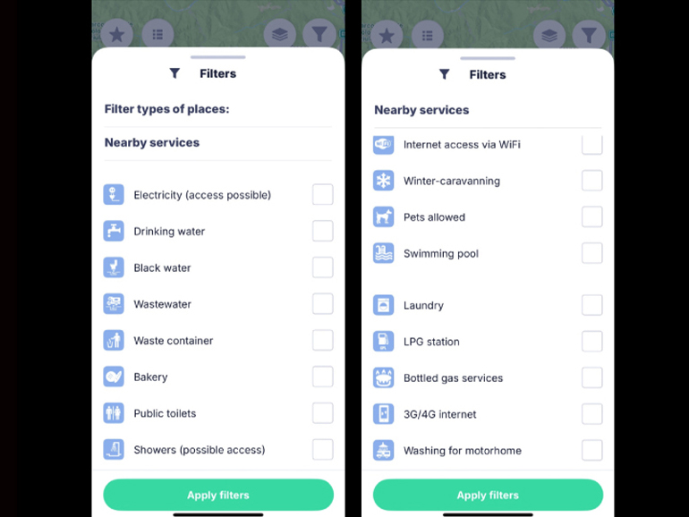 Park4nightアプリ画面