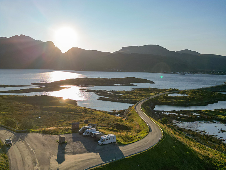 車中泊場所の景色