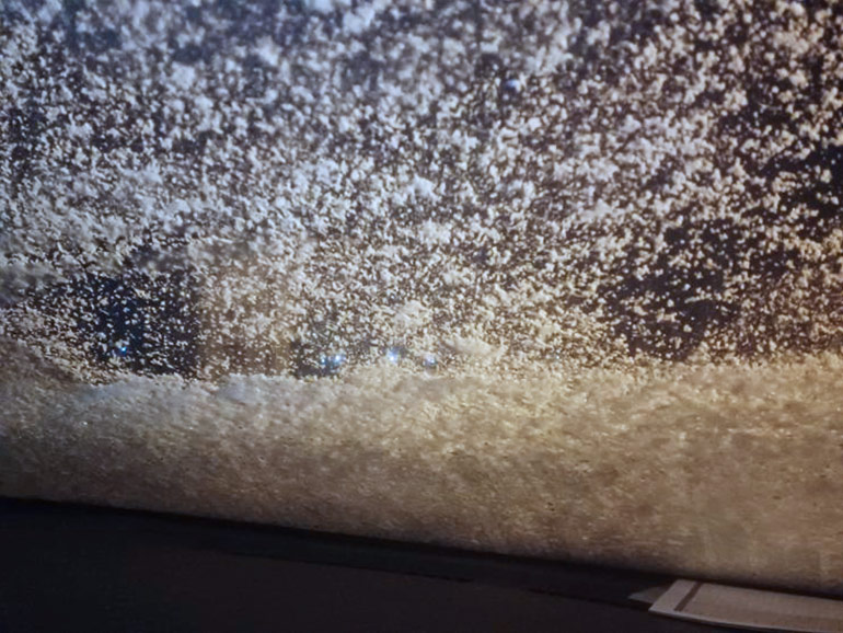 雪の日の車中泊