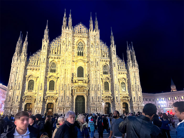 ミラノのクリスマスの風景