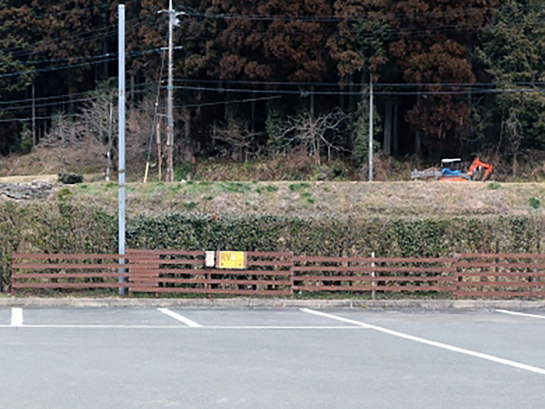 RVパーク 下湯原温泉ひまわり館の駐車場