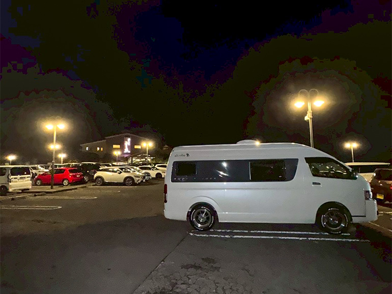 稲佐山温泉 ふくの湯の駐車場