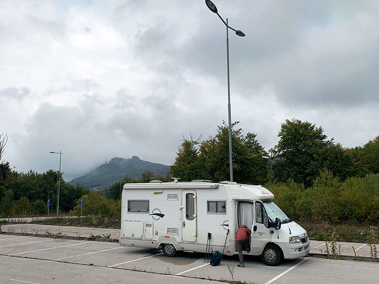 Stara Planina国立公園の駐車場