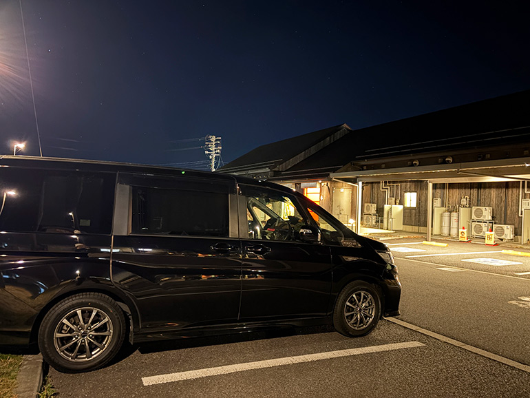 道の駅おながわで車中泊