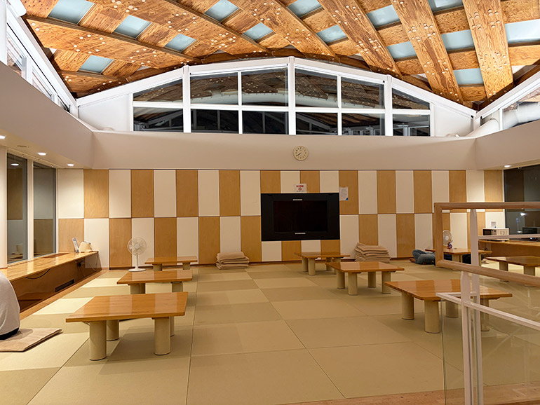 女川温泉ゆぽっぽの休憩室