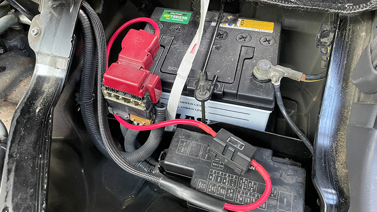 走行充電器の取り付けの実際 -配線作業編-