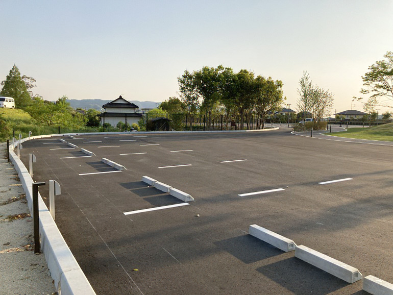 RVパークべんがら村の駐車場