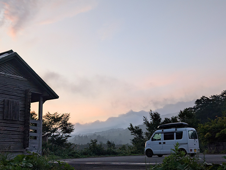 車中泊中の景色