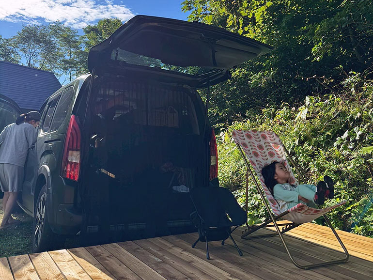 プジョーのリフターで車中泊