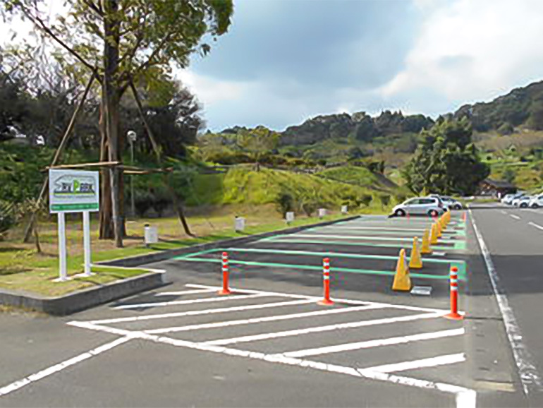 RVパークたかざきの駐車場