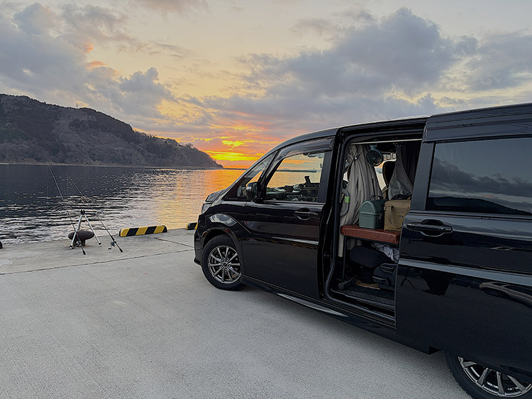 釣り車中泊の風景