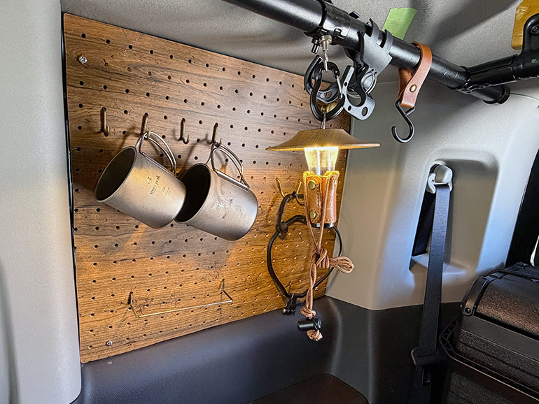 車中泊のライト