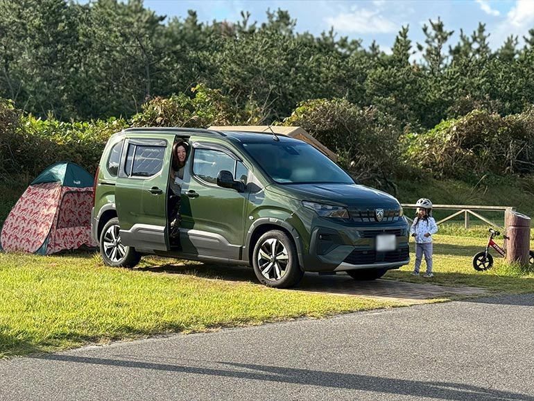 車中泊キャンプの様子