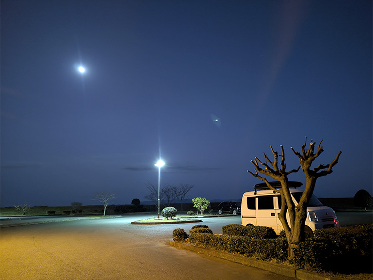 清水三保海浜公園駐車場の様子