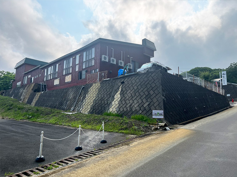 RVパーク 青森お～の～パークの駐車場