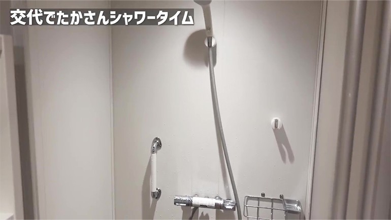 「はやぶさⅡ」のシャワー室