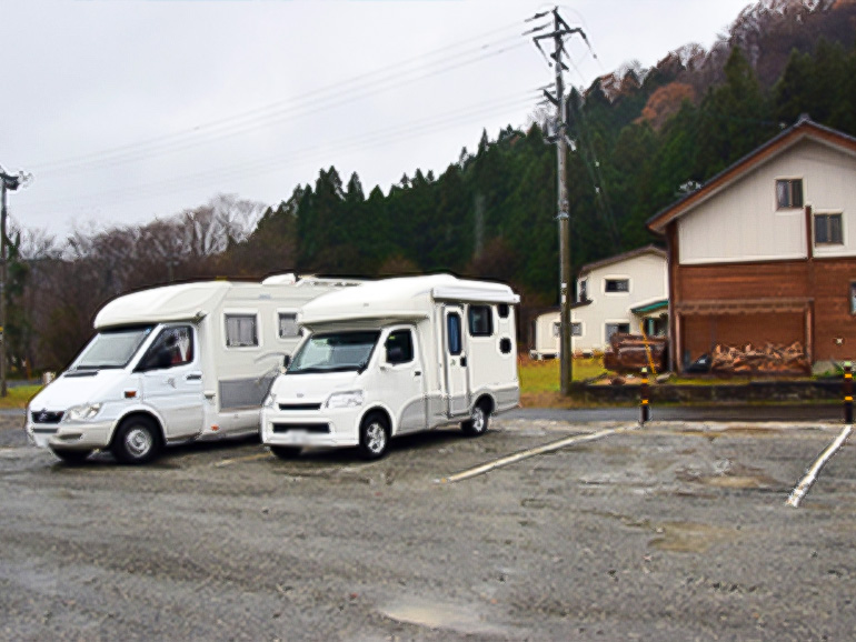 RVパークまほろばの駐車場