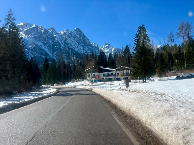 冬のヨーロッパの景色