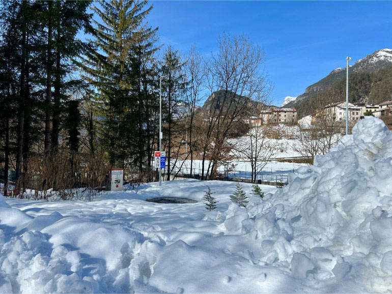 冬のヨーロッパの景色