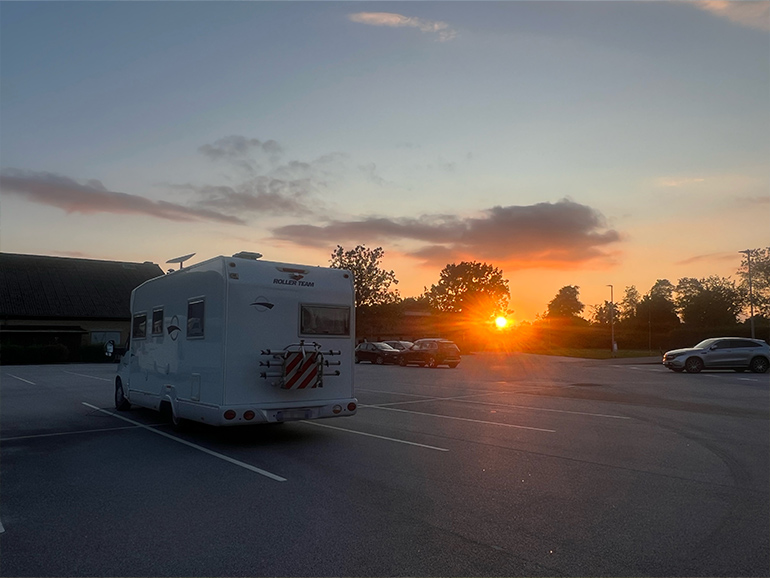 ヨーロッパの夕方の景色