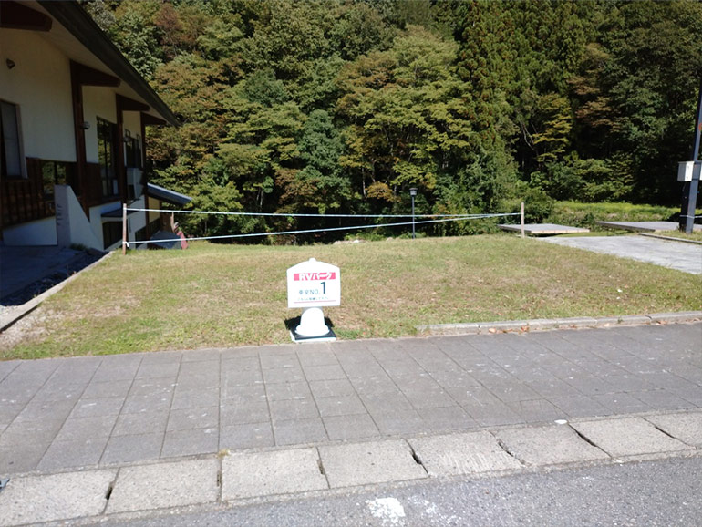 北日光奥会津・道の駅きらら289 RVパークの駐車場