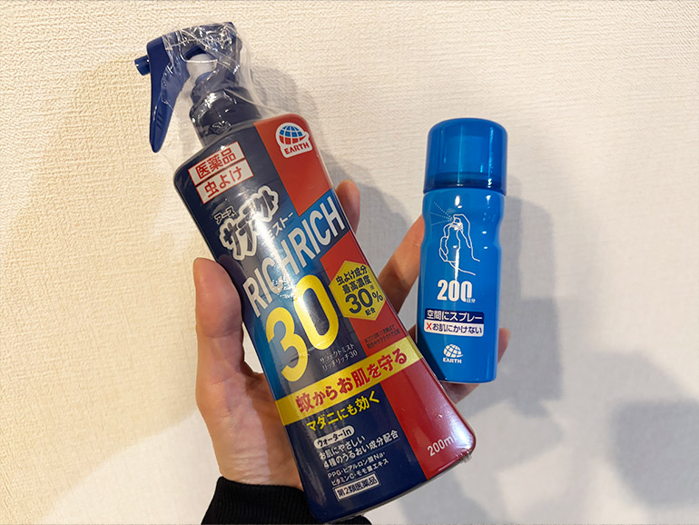 車中泊で使う虫除けアイテム