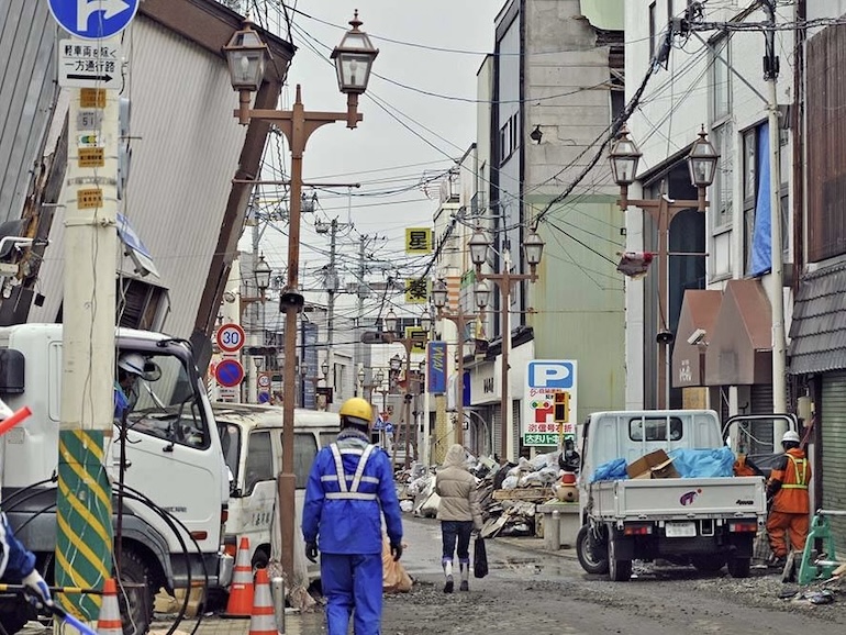 震災後の街並み