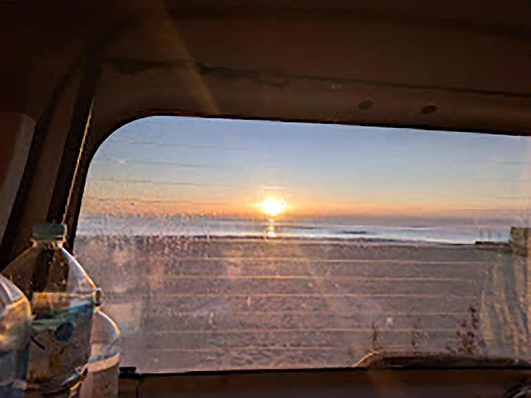 久慈浜海水浴場駐車場からの景色