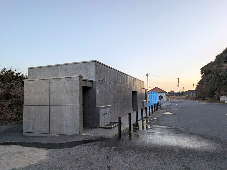 久慈浜海水浴場駐車場のトイレ