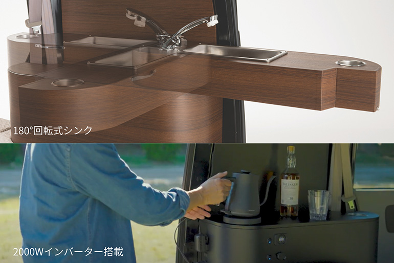 キャンピングカーの装備