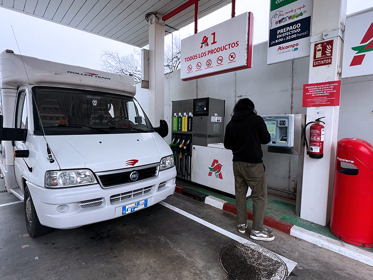 ヨーロッパのガソリンスタンド