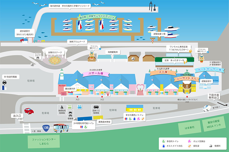 伊東マリンタウンのマップ