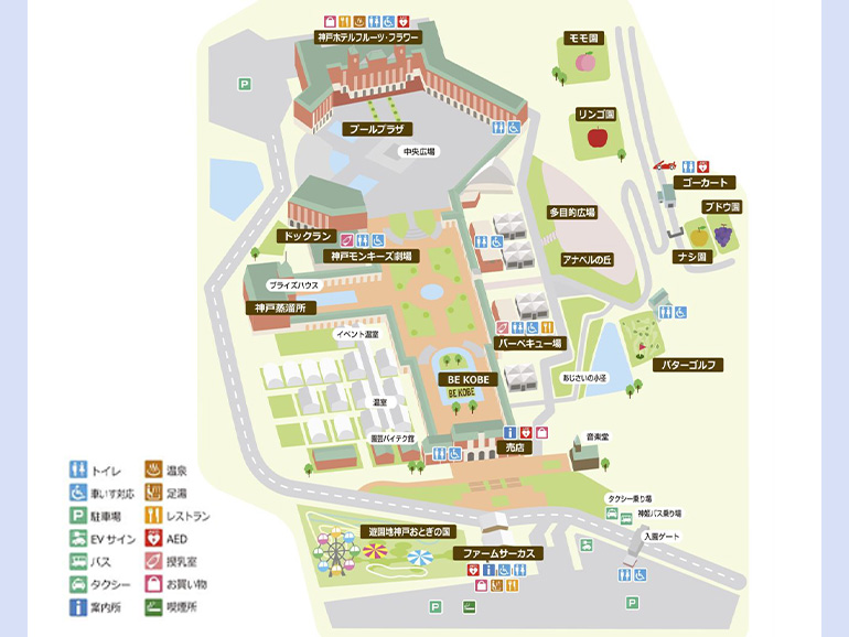 道の駅 神戸フルーツ・フラワーパーク大沢のマップ