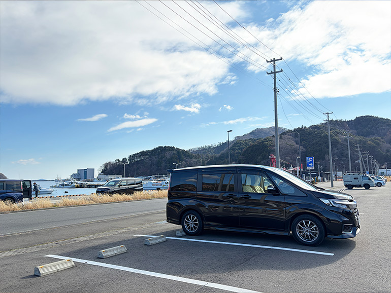 道の駅おながわの駐車場
