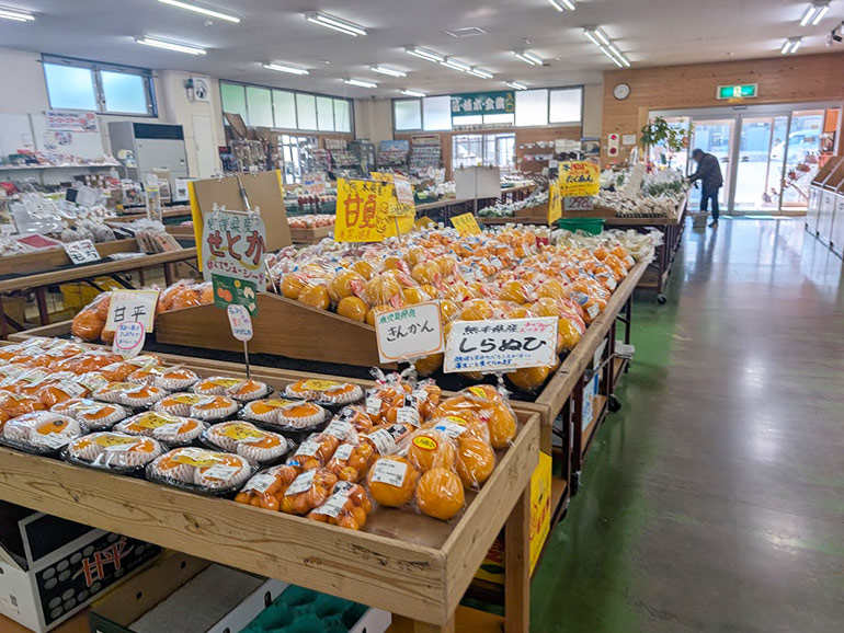道の駅みなのの店内