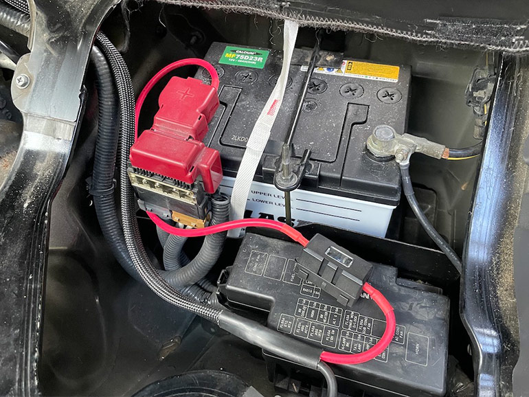 車のバッテリー