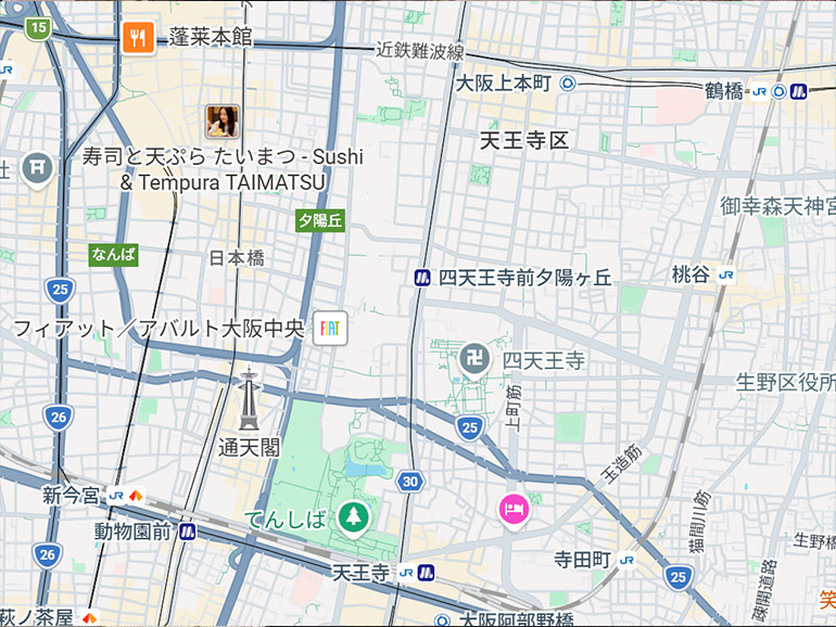 大阪の地図