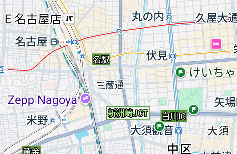 名古屋の地図