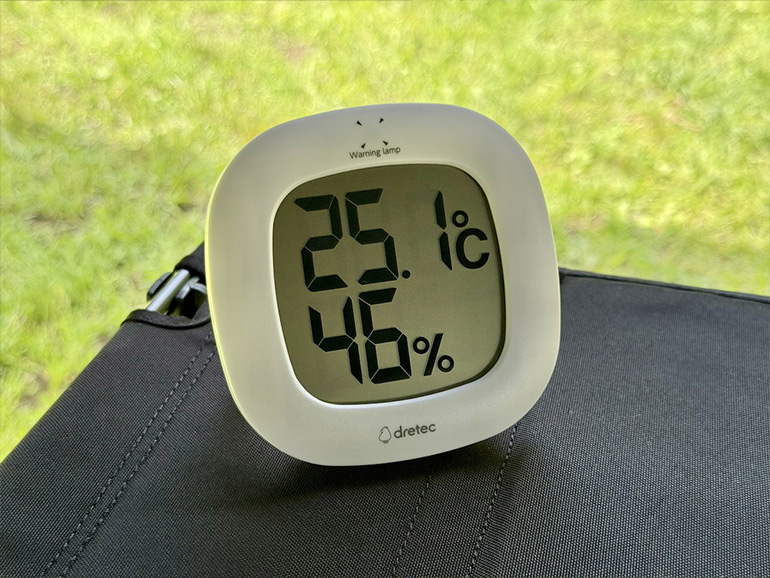 25.1℃を示す温度計