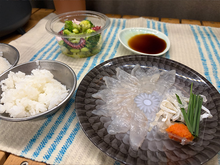 道の駅で購入した食事